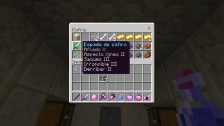 Сапфировый меч со всеми зачарованиями, найденный в сундуке