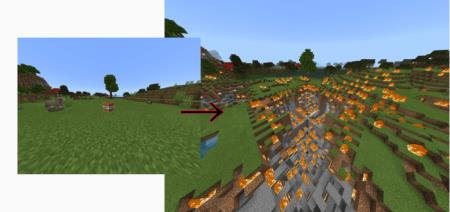 Взрыв ядерного оружия самых огромных масштабов в Майнкрафт