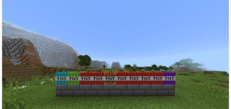 Представление различных видов TNT, добавленных модом