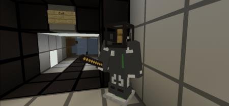 Стойка для брони с представлением специального космического снаржения