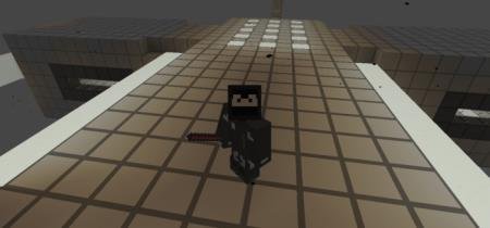 Игрок стоит на платформе в космическом пространстве