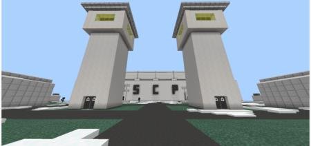 Две сторожевые башни у входа в объект SCP