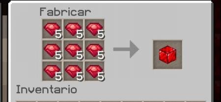 Рецепт крафта рубинового блока