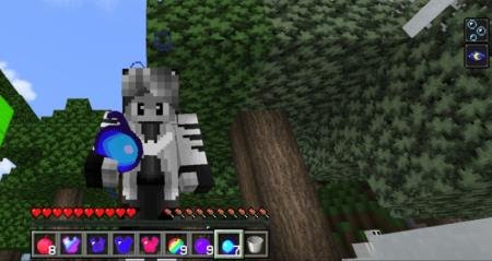 Зафировое яблоко синего цвета у игрока и получаемые им эффекты