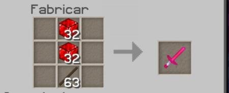 Рецепт крафта рубинового меча