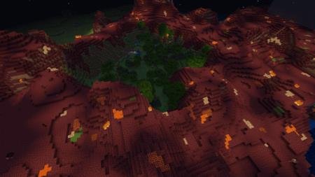 Невероятно красивое освещение в биоме разрыва Нижнего мира