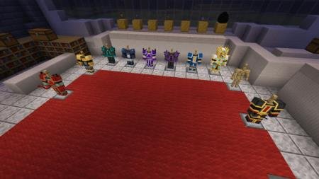 Стойки с броней, представляющие новые виды величественной брони