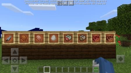 Представление новых видов еды в рамке