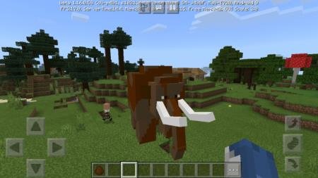 Огромный мамонт в Майнкрафт с двумя клыками