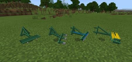 Вид сбоку на 3D модели оборудования трактора