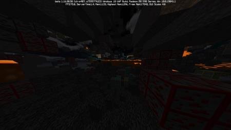 Вид в Майнкрафт без ночного видения в темноте