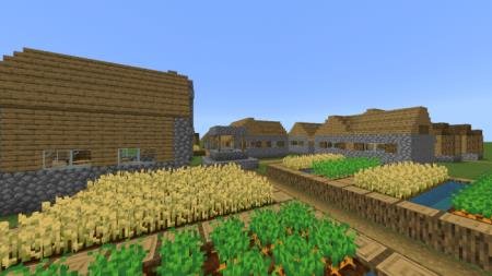 Деревня, сгенерированная пользователем, который использовал мод "Генератор деревень"