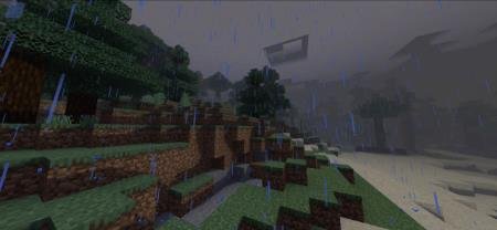 Дождь на границе раздела биомов равнины и пустыни