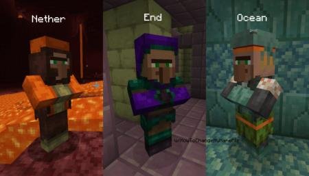 Новые деревенские жители Нижнего мира, Края и океана, добавляемые модом