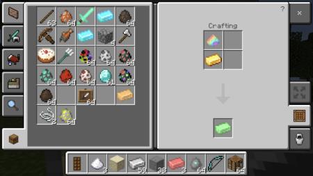 Рецепт крафта зелёного слитка