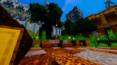 Небольшой участок с цветочным ландшафтом