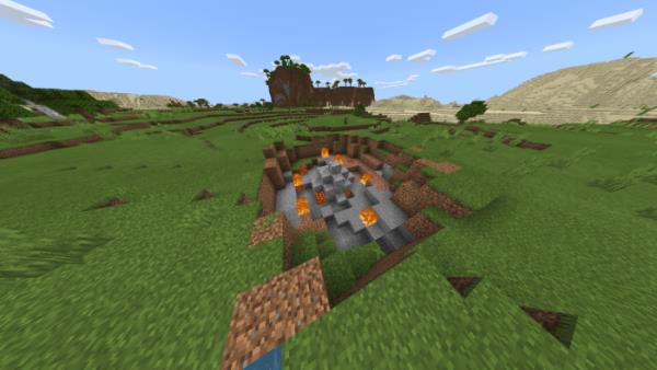 Кратер метеора с золотом