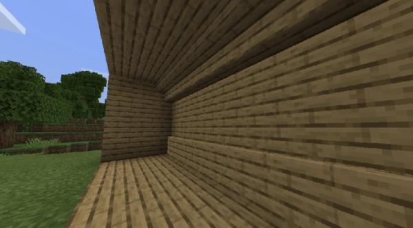 Деревянная конструкция с представлением вертикальных полублоков