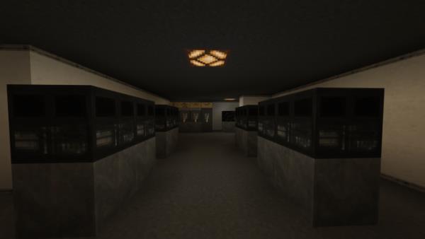 Тёмное помещение зоны SCP