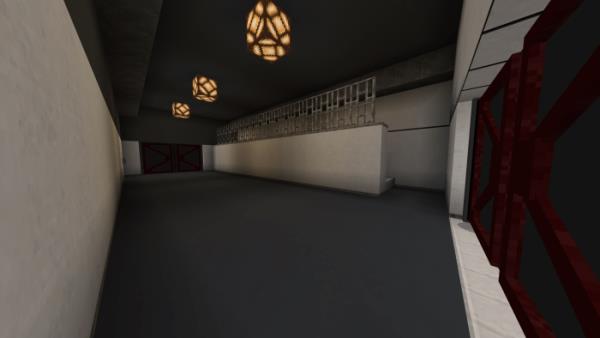 Три лампы в одном из помещений зоны SCP