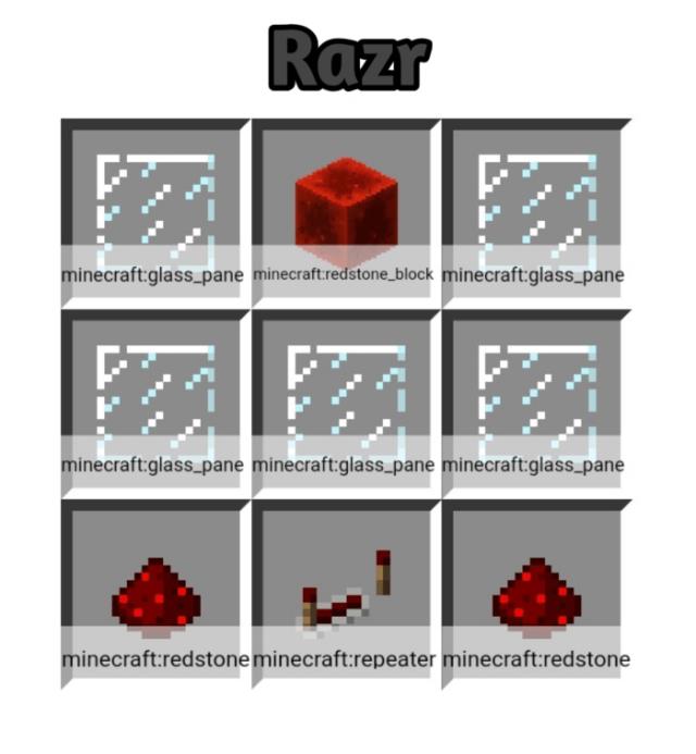 Рецепт крафта телефона Razr