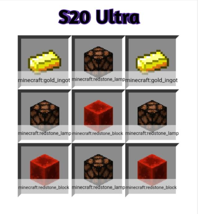 Рецепт крафта телефона S20 Ultra