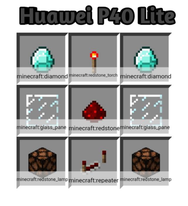 Рецепт крафта смартфона Huawei P40 Lite