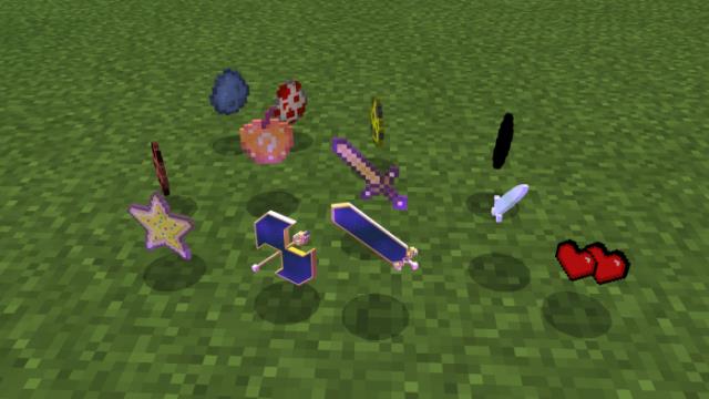 Множество новых предметов: астральный меч, топор, кристальный меч, звездное печенье и удачливое яблоко