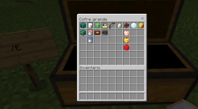 инвентарь с кубическими предметами