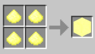 Рецепт крафта жёлтого блока