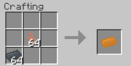 Рецепт крафта оранжевого слитка