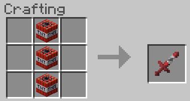 Рецепт крафта меча из TNT
