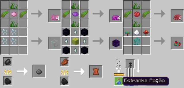 Рецепты создания некоторых блоков и обжарки