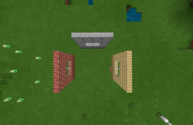 три стены из полублоков