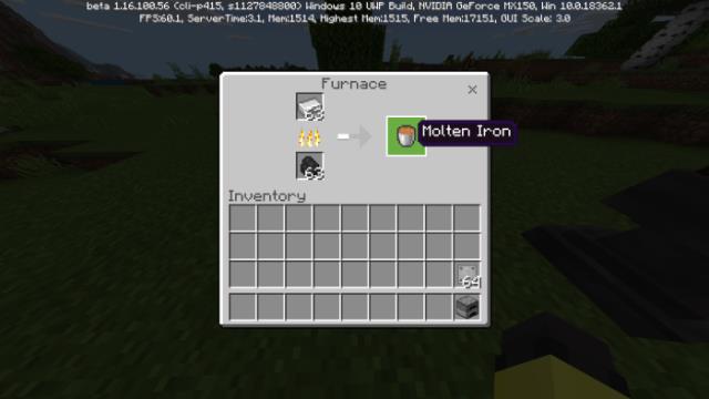 Расплавленное железо - рецепт крафта