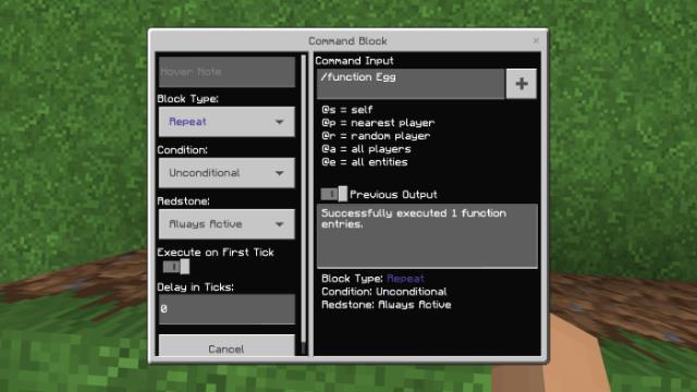 командный блок использование