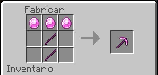 Рецепт крафта кирки из розового сапфира