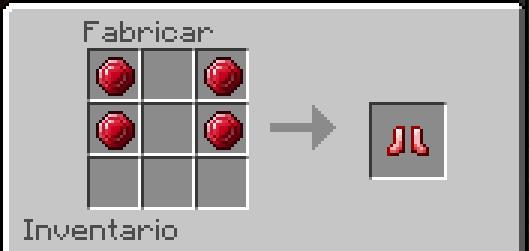 Рецепт крафта рубиновых ботинок