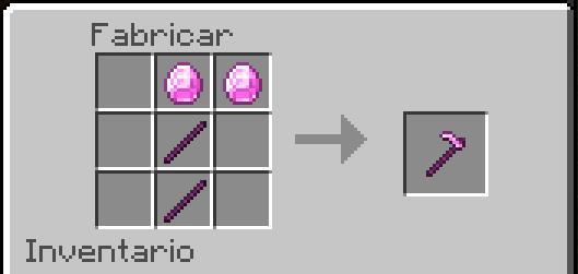 Рецепт крафта мотыги из розового сапфира