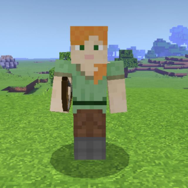 NPC Алекс с луком, который может помочь игроку в его приключениях