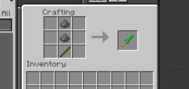 Рецепт крафта меча крипера