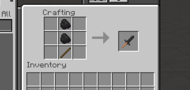 Рецепт крафта угольного меча
