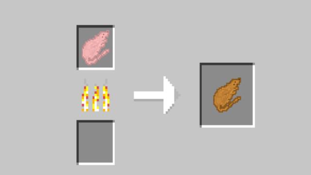 Прожарка сырого мяса крысы