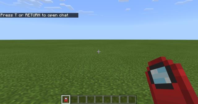 Спаунер NPC из Among Us в руках у игрока