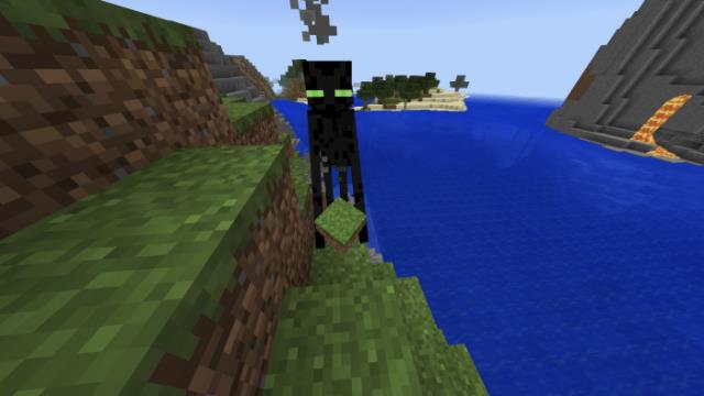 Эндермен с блоком