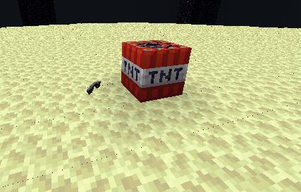 Блок ТНТ рядом с крыльями Дракона в измерении Края