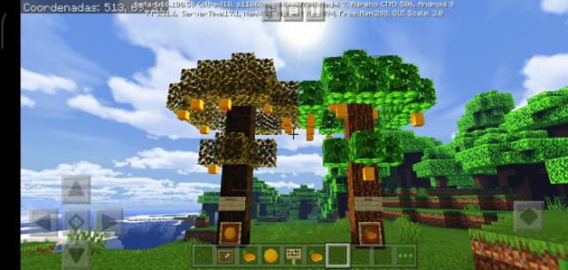 Огромные плодовые деревья апельсина и манго в игре