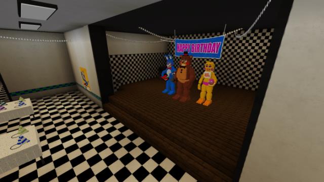 Аниматроники празднуют день рождения друга