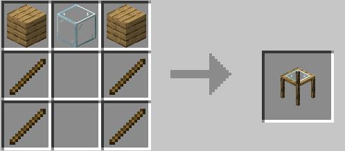 Дубовый стол со стеклом крафт