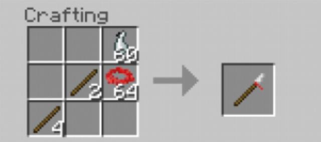 Копье с красной веревкой